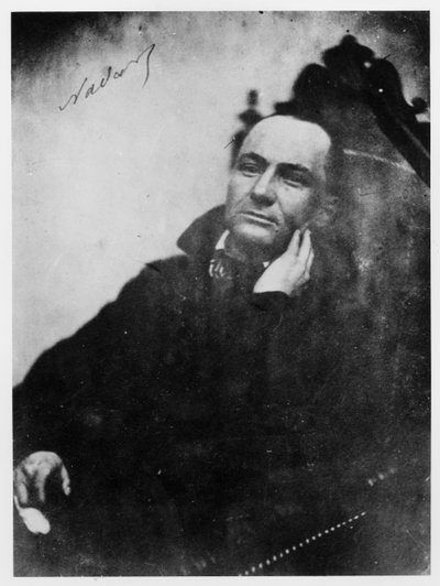 Charles Baudelaire (1821-67) Seated in a Louis XIII Armchair, 1855 by Nadar